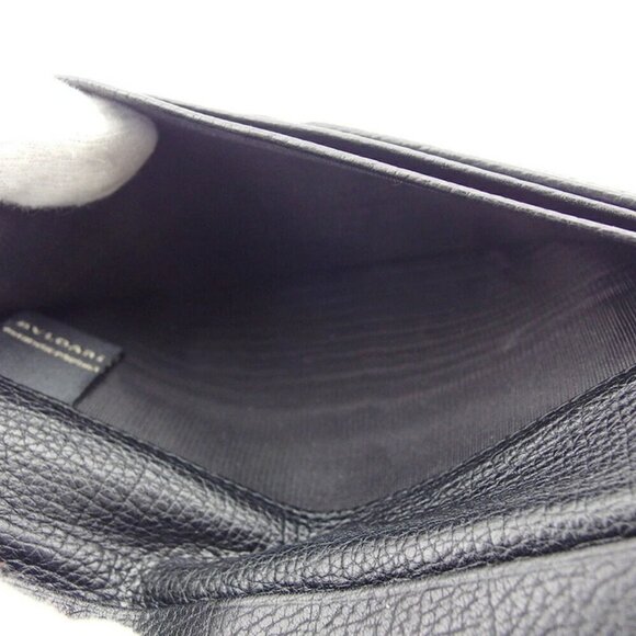 BVLGARI Long Wallet Logo Mania Canvas x Leather Authentic USED - Picture 9 of 12